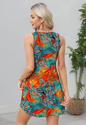 Women's V Neck Sleeveless Sundress with Pockets Summer 2025